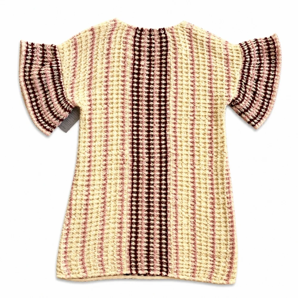 Saylor Allirra Open Stitch Knit Shift Minidress PINK S Coverup Dress Nwt